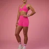 Fusion Ultra High-Rise 4" Short Pockets - Ultra Pink