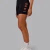 Rep Ultra High-Rise 6" Short Pockets - Black-Ultra Orange