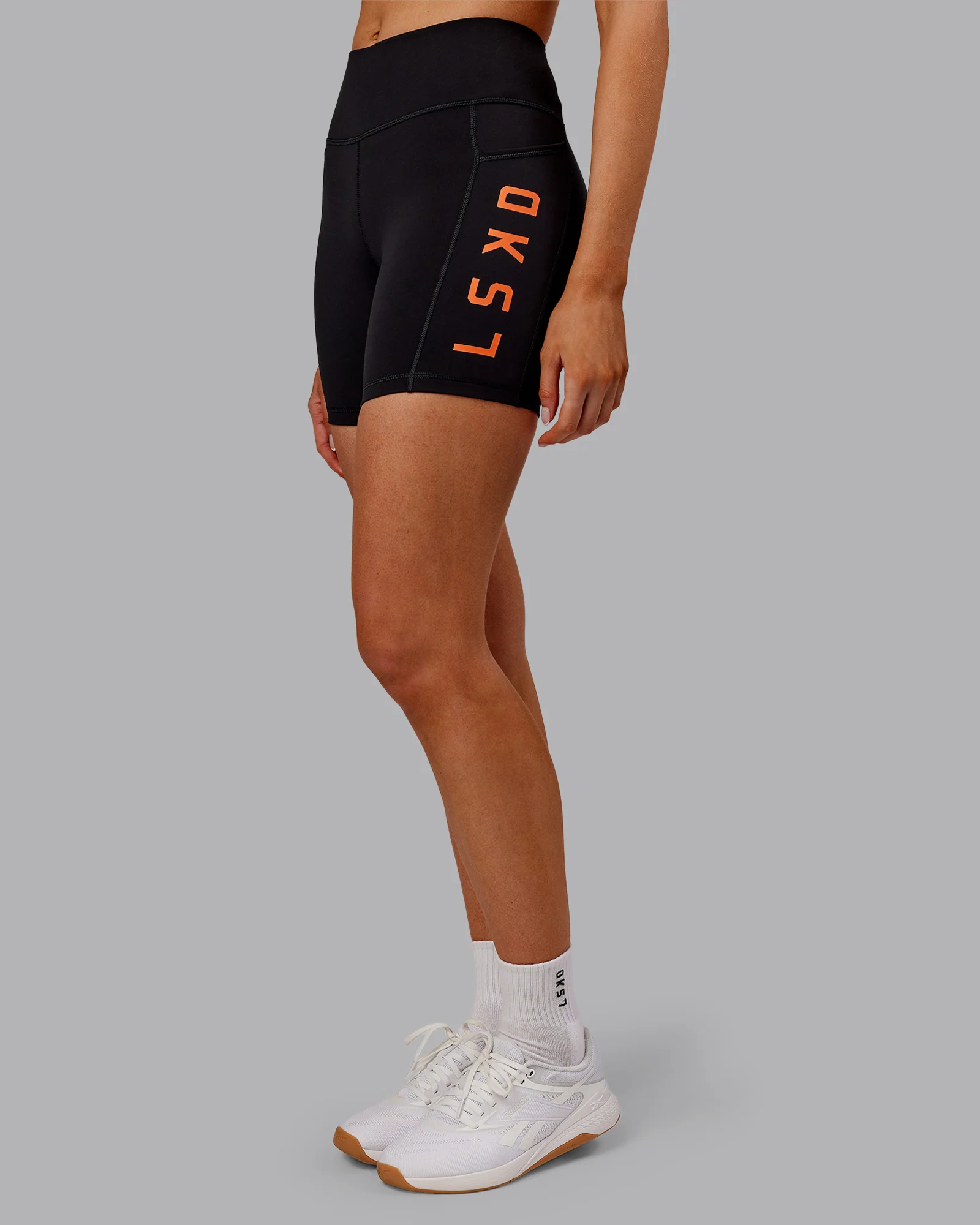 Rep Ultra High-Rise 6" Short Pockets - Black-Ultra Orange