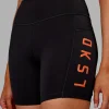 Rep Ultra High-Rise 6" Short Pockets - Black-Ultra Orange
