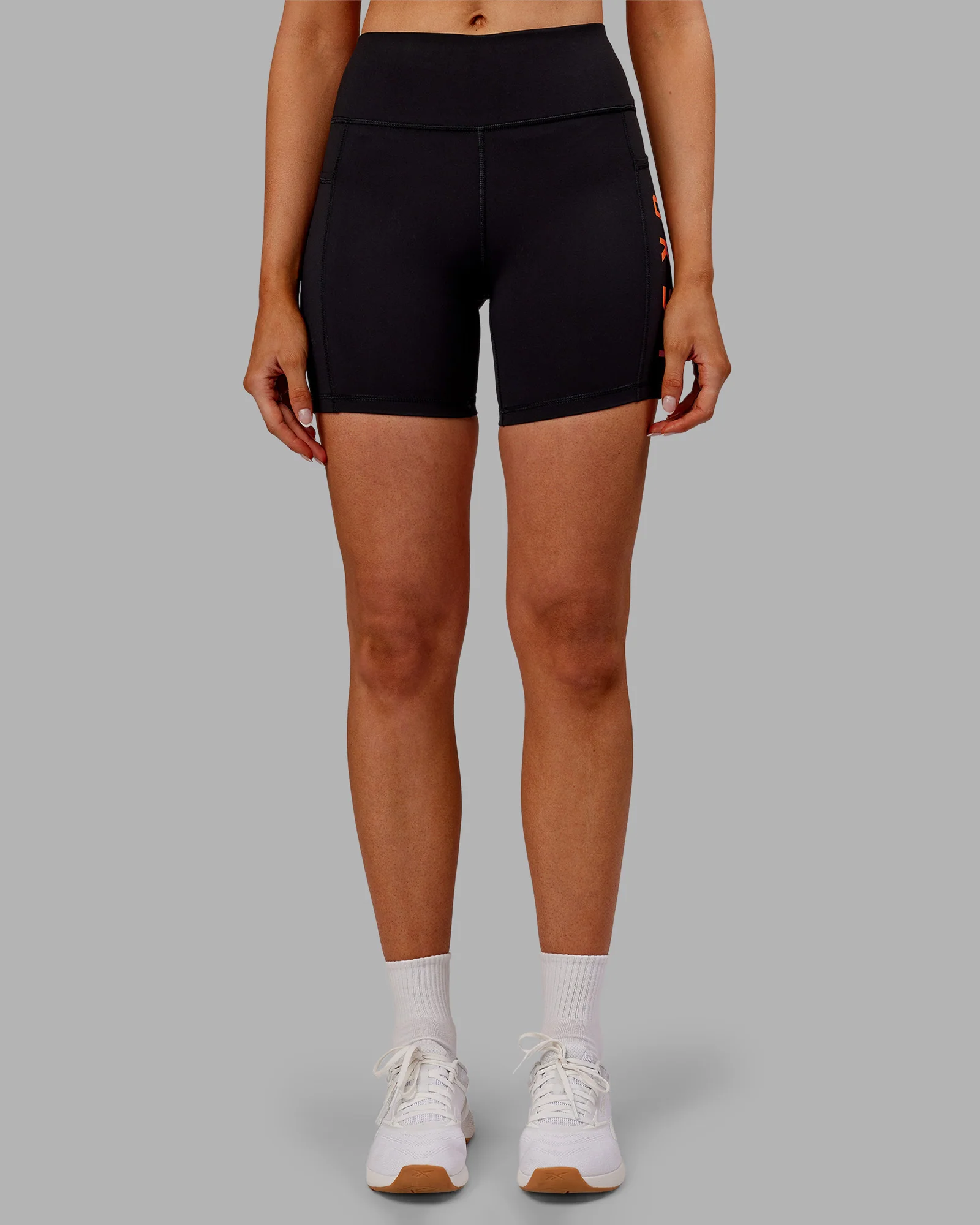 Rep Ultra High-Rise 6" Short Pockets - Black-Ultra Orange