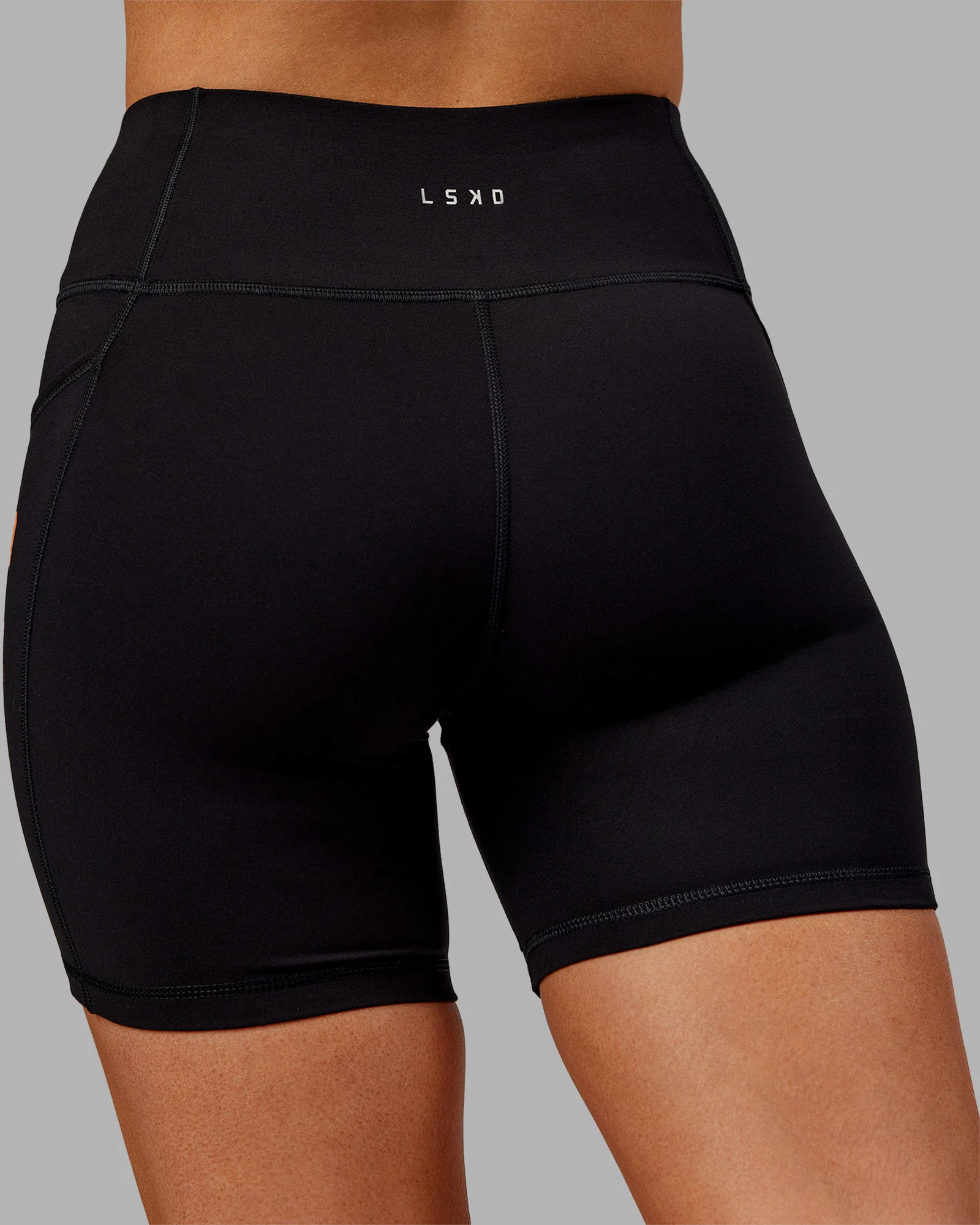 Rep Ultra High-Rise 6" Short Pockets - Black-Ultra Orange