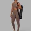 Fusion Ultra High-Rise Full Length Legging Pockets - Deep Taupe