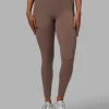 Fusion Ultra High-Rise Full Length Legging Pockets - Deep Taupe