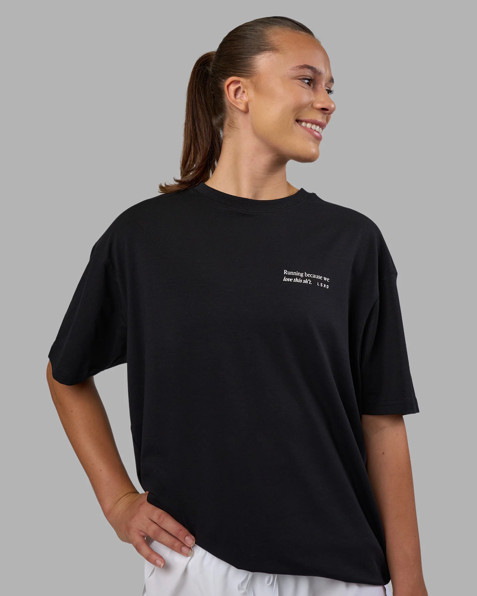 6161-today-s-run-flxcotton-oversized-tee-black-white-3.webp Today's Run FLXCotton Oversized Tee - Black-White