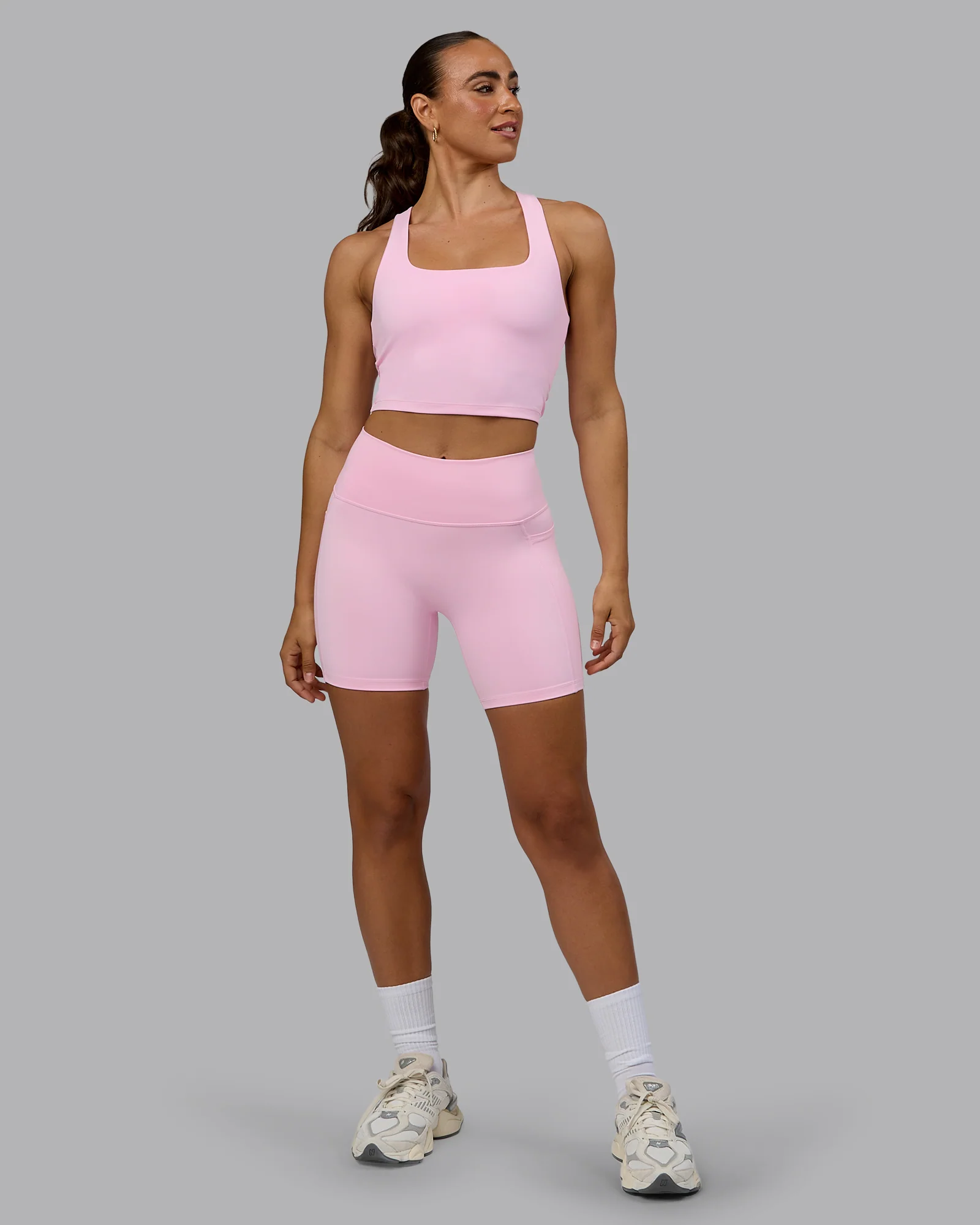Fusion Ultra High-Rise 6" Short Pockets - Pale Pink