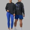 Cali FLXCotton Oversized Long Sleeve Tee - Black Washed
