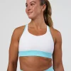 Distinction Sports Bra 2.0 - White-Baltic Sea