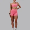 Fusion Ultra High-Rise 4" Short Pockets - Pink Lemonade