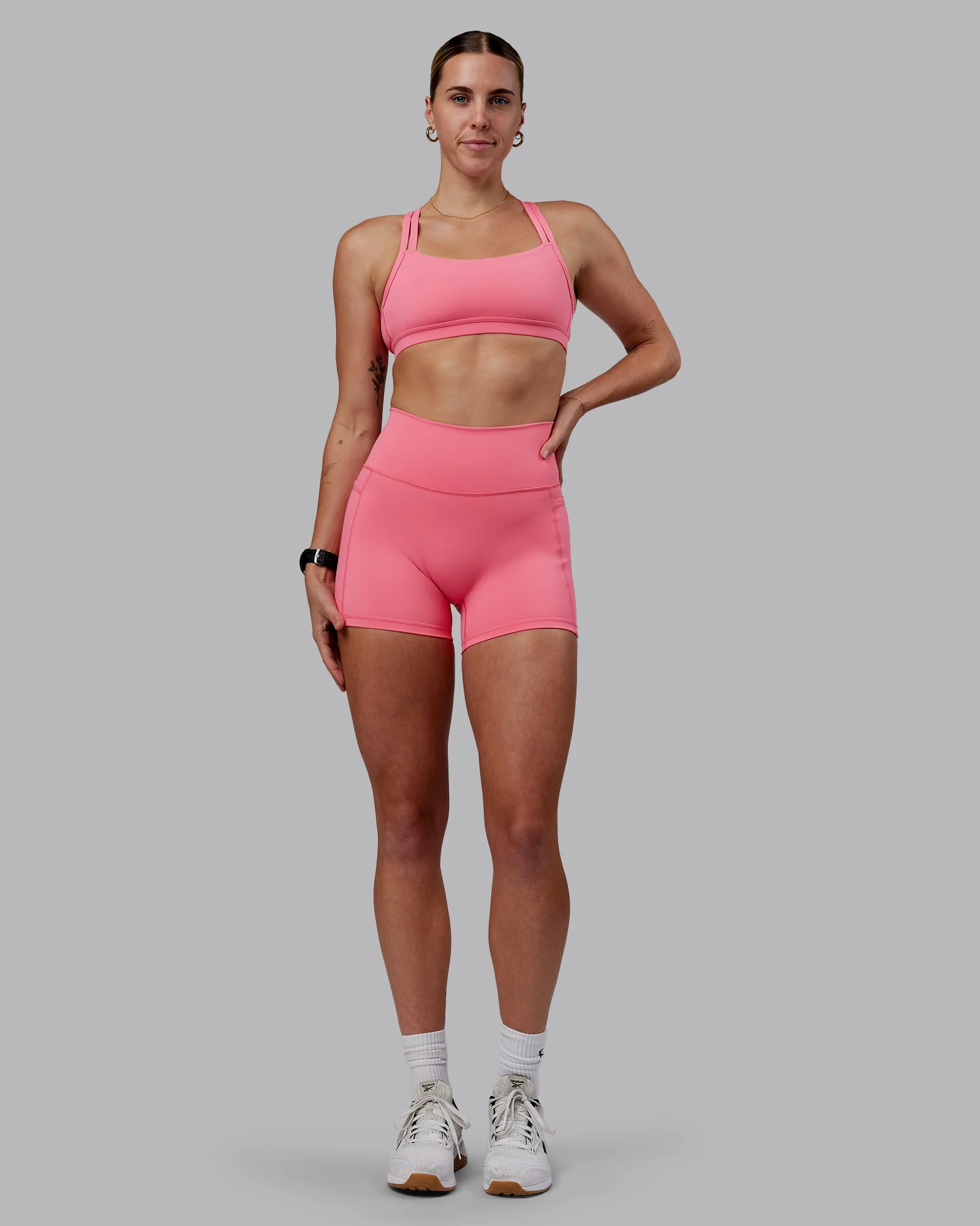 Fusion Ultra High-Rise 4" Short Pockets - Pink Lemonade