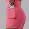 Fusion Ultra High-Rise 4" Short Pockets - Pink Lemonade