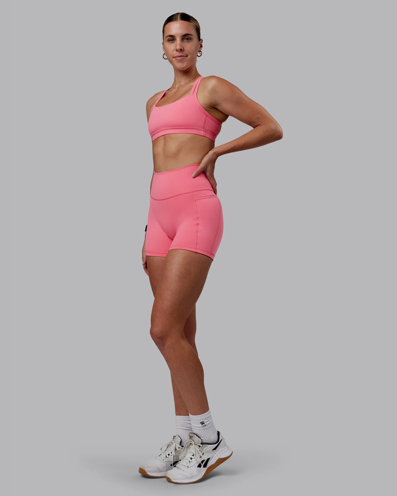 Fusion Ultra High-Rise 4" Short Pockets - Pink Lemonade