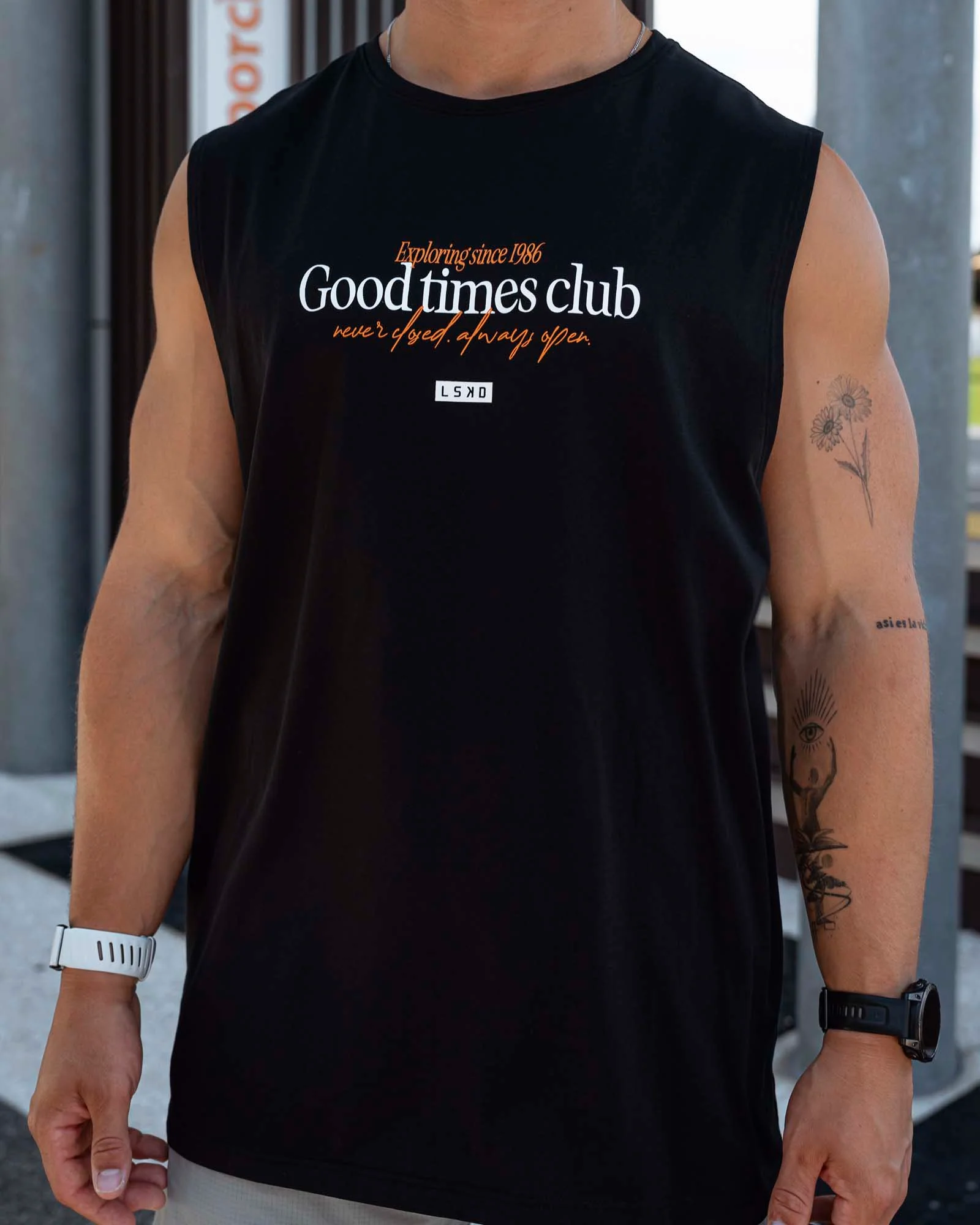 Rover FLXCotton Tank - Black-White