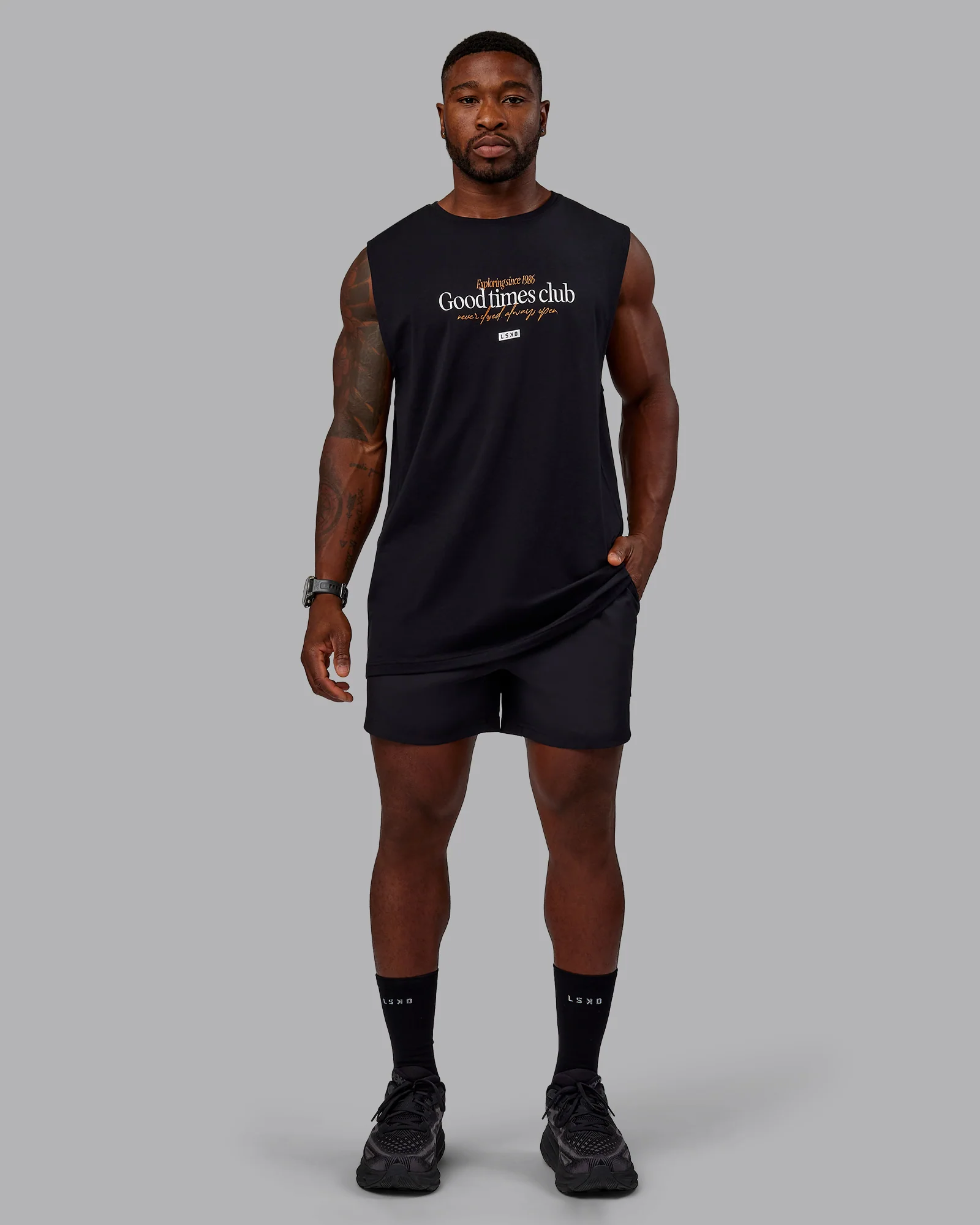 Rover FLXCotton Tank - Black-White