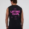 Lifting Club FLXCotton Tank - Black-Ultra Fuchsia