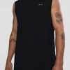 Lifting Club FLXCotton Tank - Black-Ultra Fuchsia
