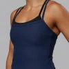 Flame Ribbed Tank - Future Navy