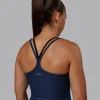 Flame Ribbed Tank - Future Navy