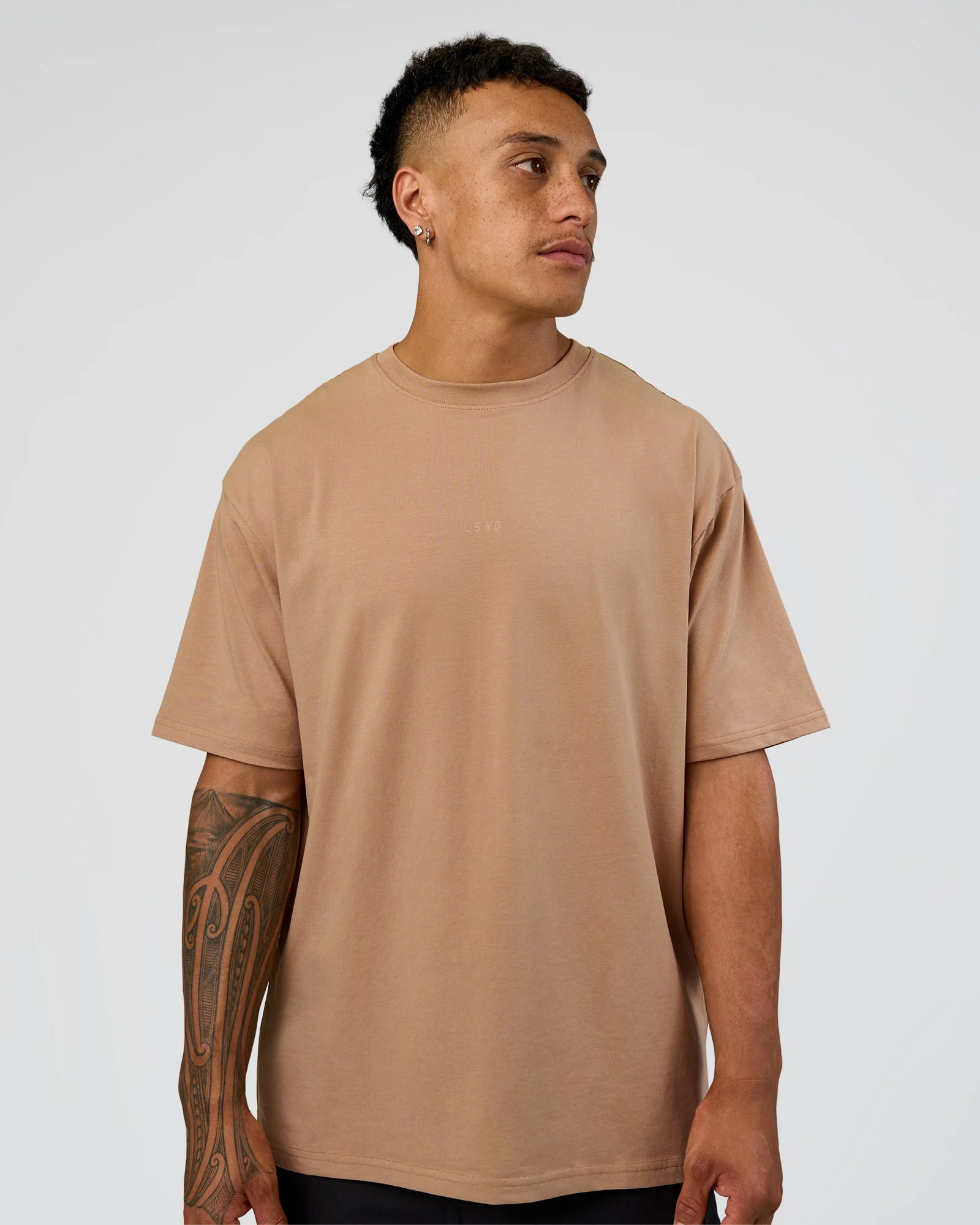 Base FLXCotton Tee Oversized - Warm Smoke