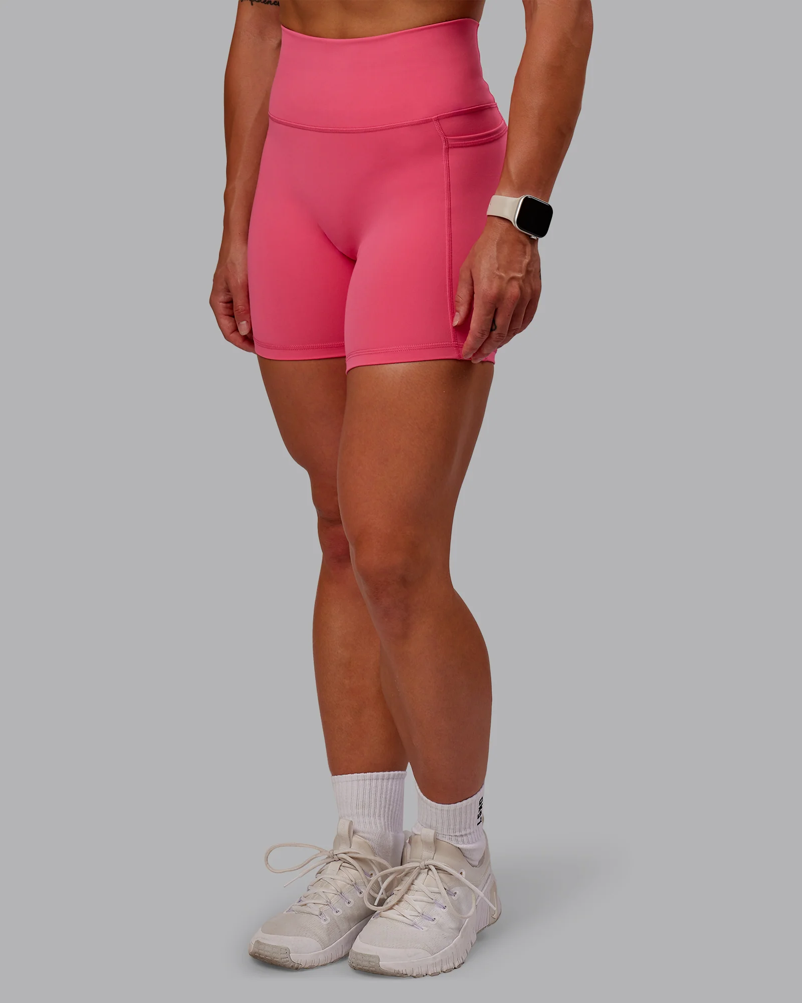 Fusion Ultra High-Rise 6" Short Pockets - Hot Pink