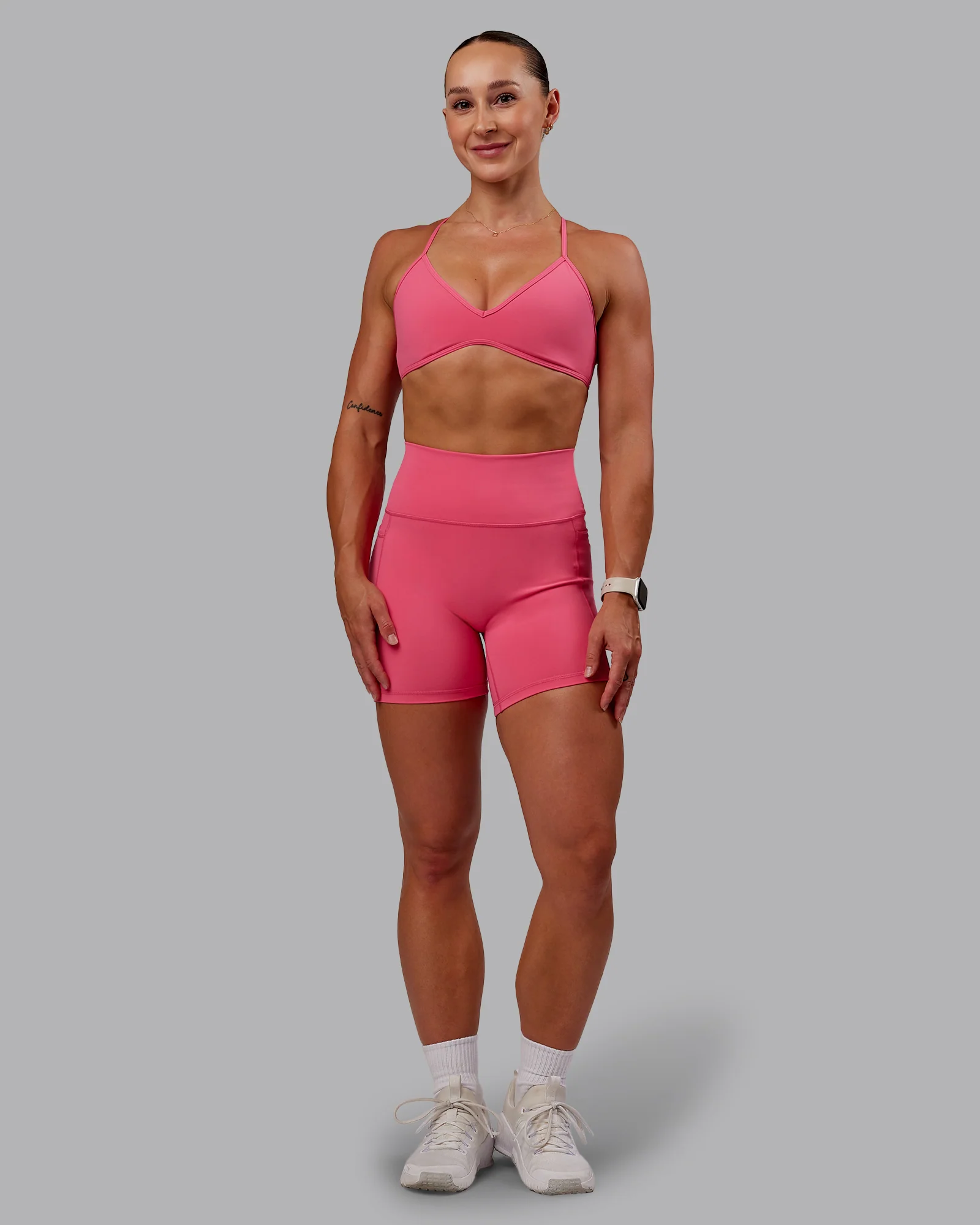 Fusion Ultra High-Rise 6" Short Pockets - Hot Pink