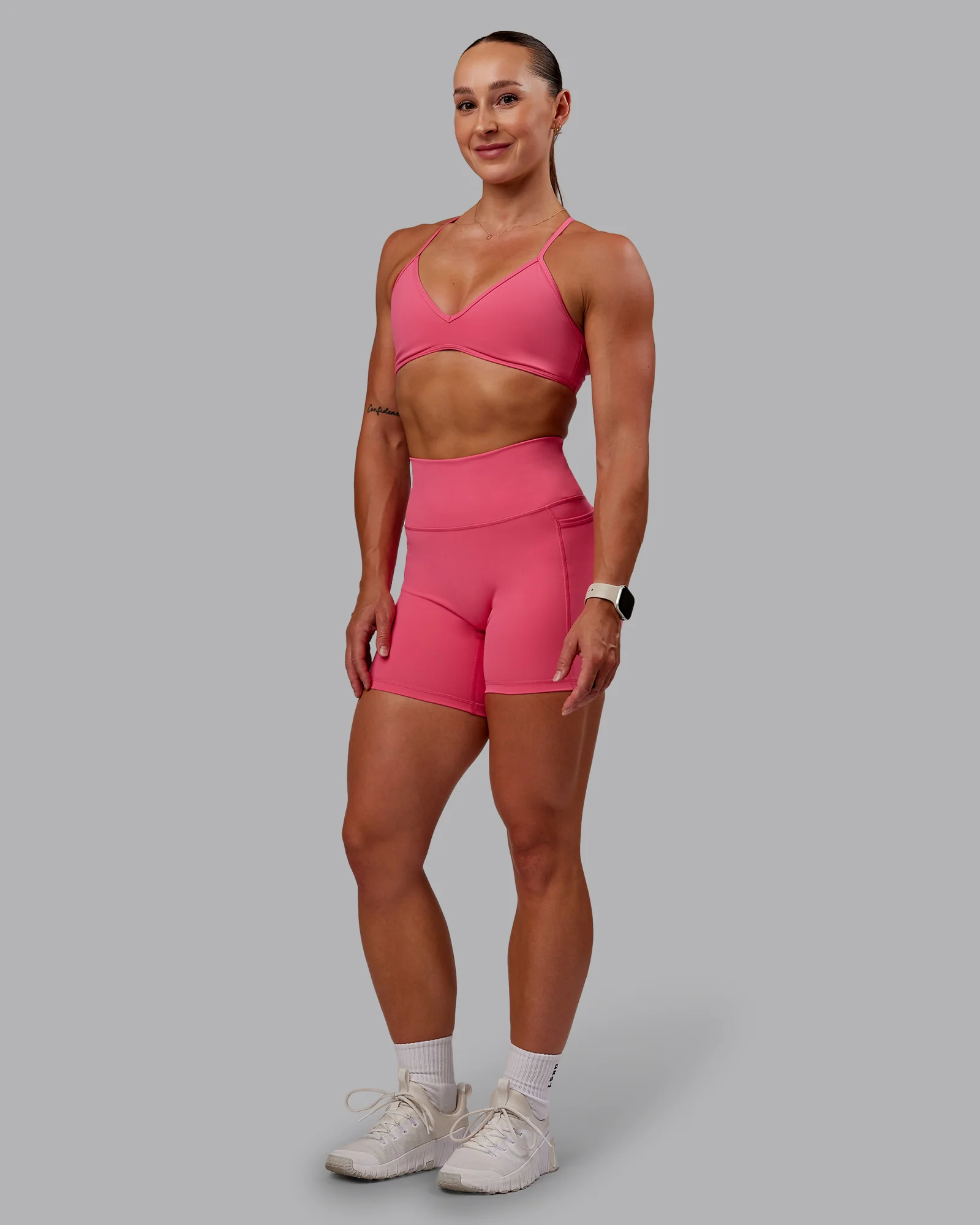 Fusion Ultra High-Rise 6" Short Pockets - Hot Pink