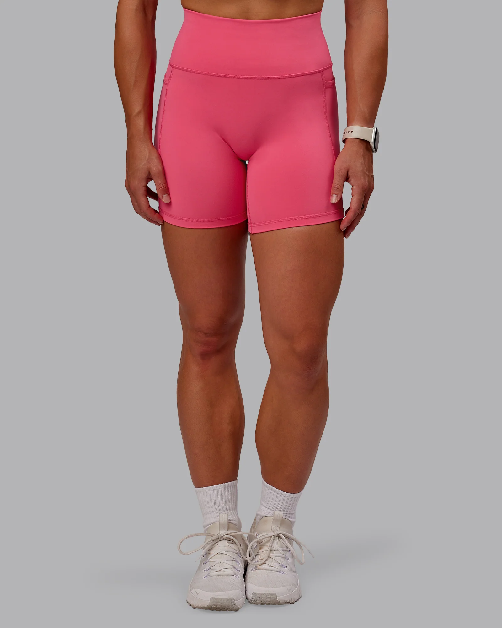 Fusion Ultra High-Rise 6" Short Pockets - Hot Pink