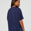 Go-To FLXCotton Oversized Tee - Future Navy-White