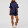 Go-To FLXCotton Oversized Tee - Future Navy-White