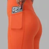 Fusion Ultra High-Rise 6" Short Pockets - Ultra Orange