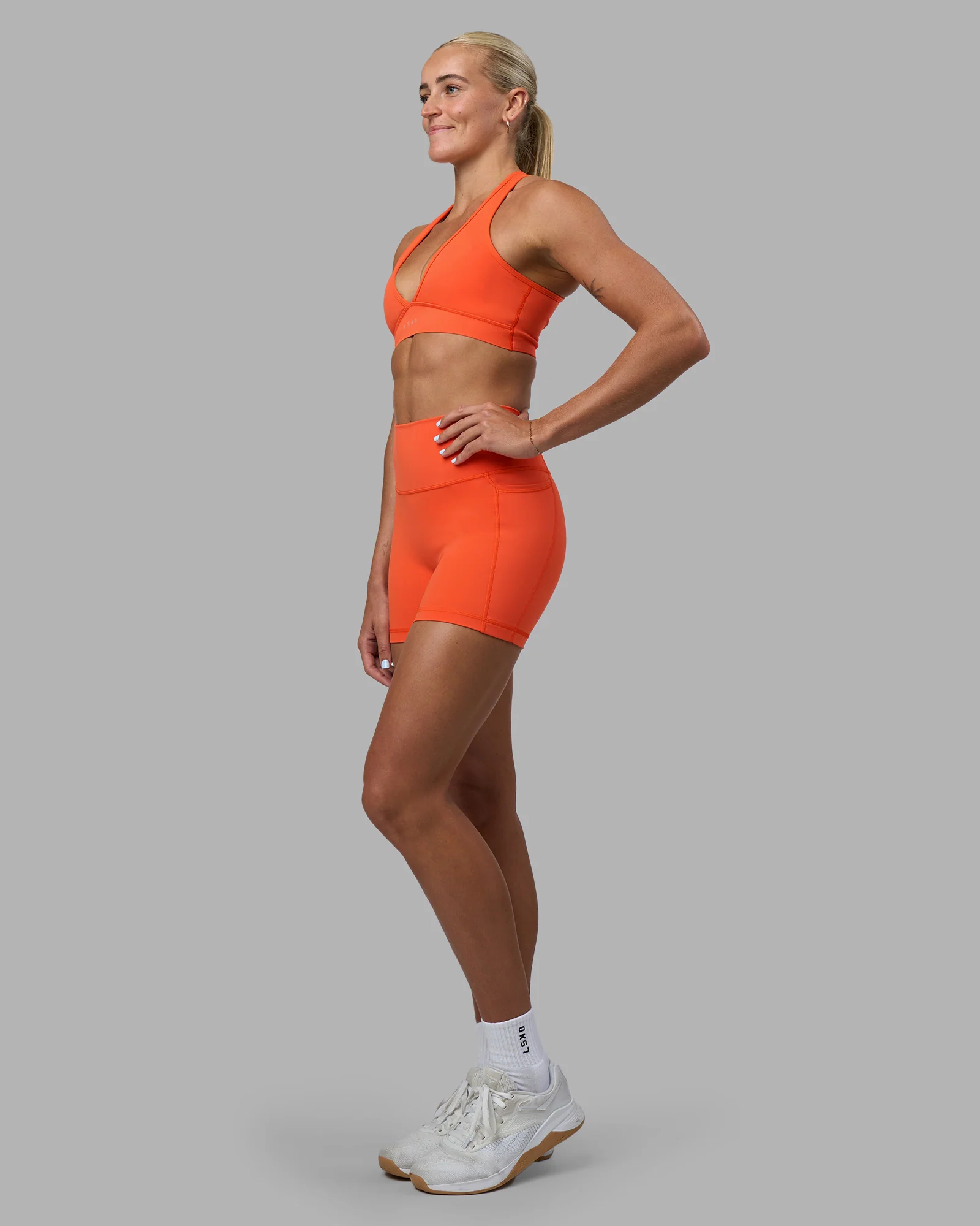 Fusion Ultra High-Rise 6" Short Pockets - Ultra Orange