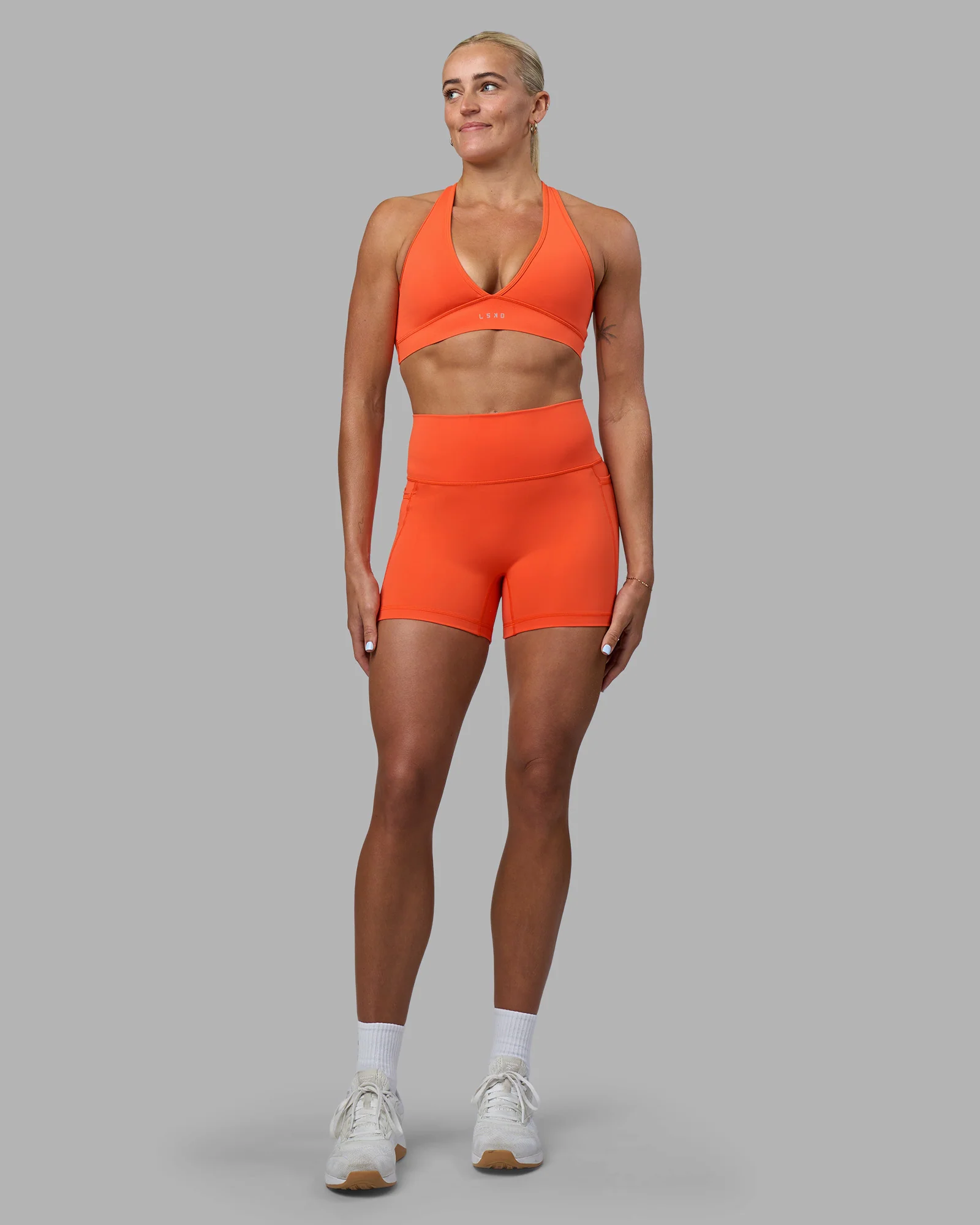 Fusion Ultra High-Rise 6" Short Pockets - Ultra Orange