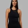 6848-motion-mesh-shelf-bra-tank-black-1.webp Motion Mesh Shelf Bra Tank - Black