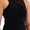 6848-motion-mesh-shelf-bra-tank-black-3.webp Motion Mesh Shelf Bra Tank - Black