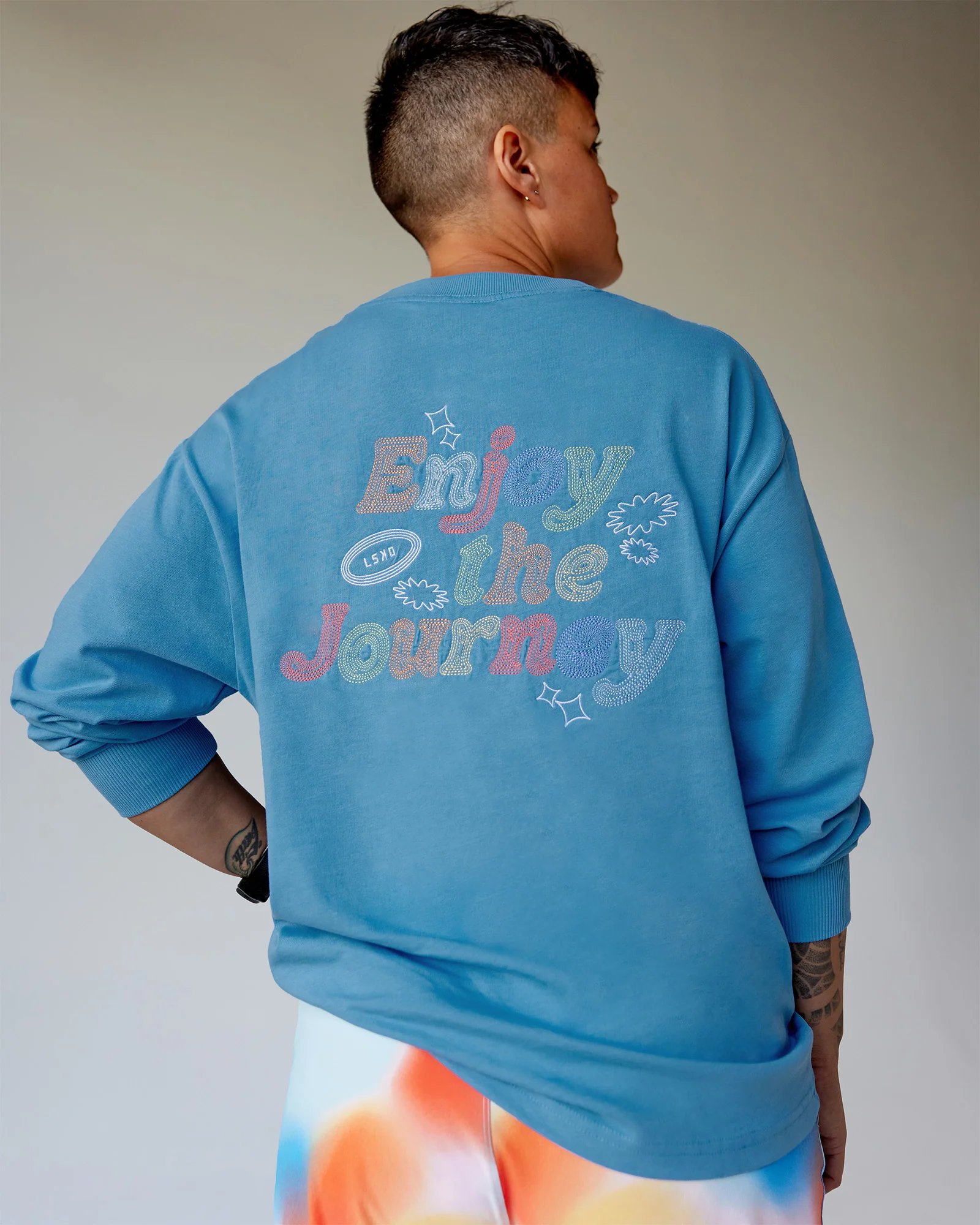 6857-our-journey-oversize-heavyweight-flxcotton-long-sleeve-tee-azure-blue-1.webp Our Journey Oversize Heavyweight FLXCotton Long Sleeve Tee - Azure Blue