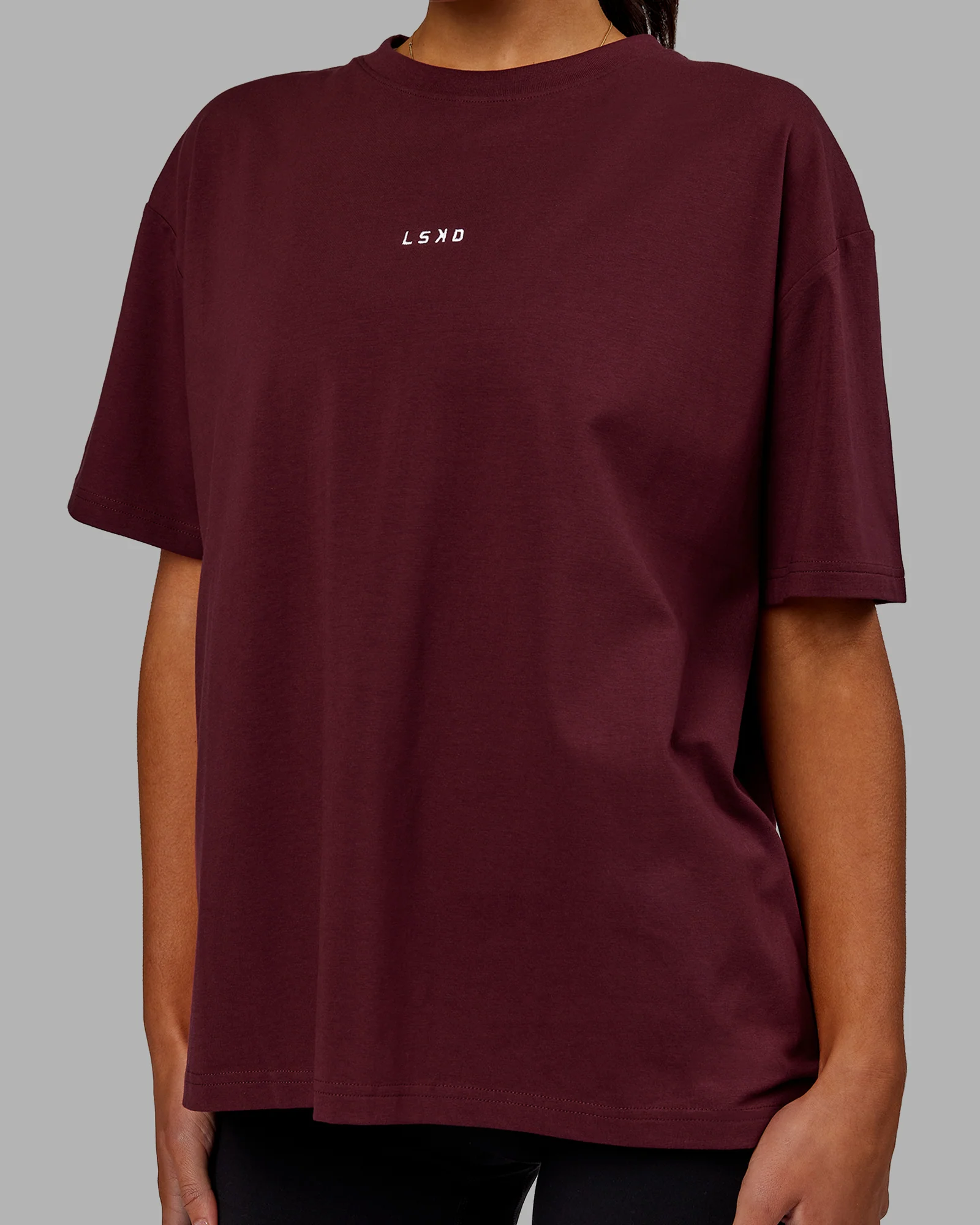688-go-to-flxcotton-oversized-tee-dark-cherry-3.webp Go-To FLXCotton Oversized Tee - Dark Cherry