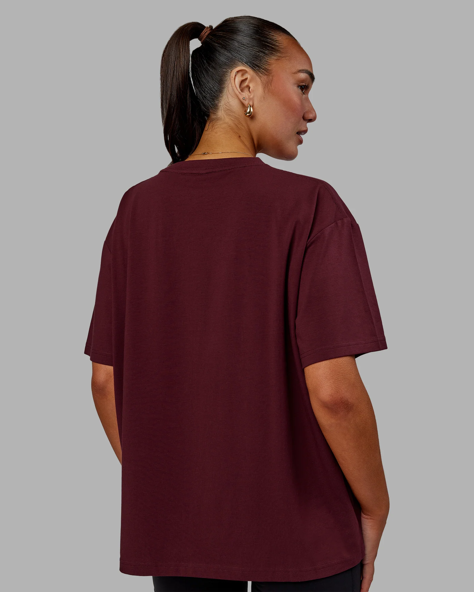 688-go-to-flxcotton-oversized-tee-dark-cherry-4.webp Go-To FLXCotton Oversized Tee - Dark Cherry