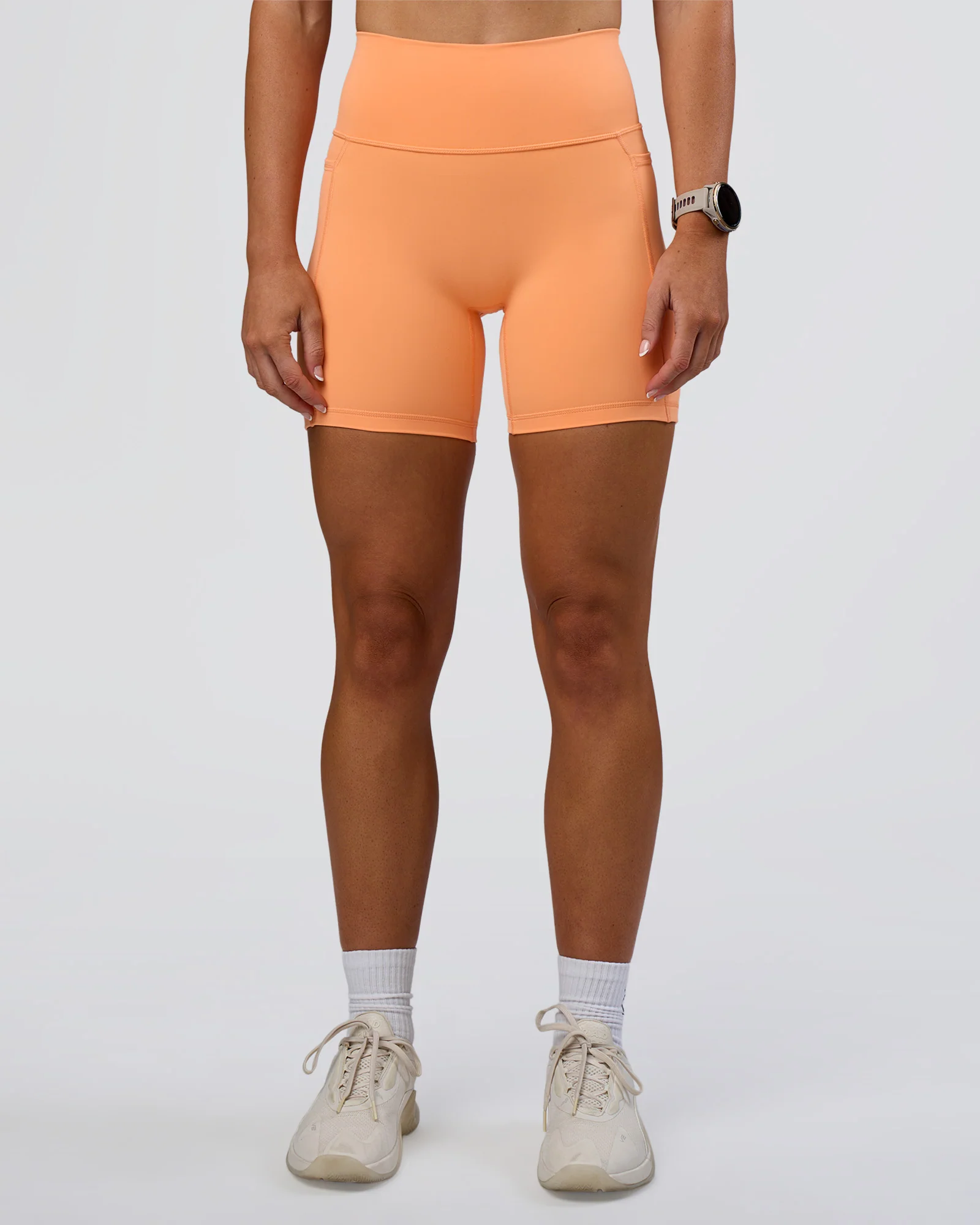 Fusion Ultra High-Rise 6" Short Pockets - Cantaloupe