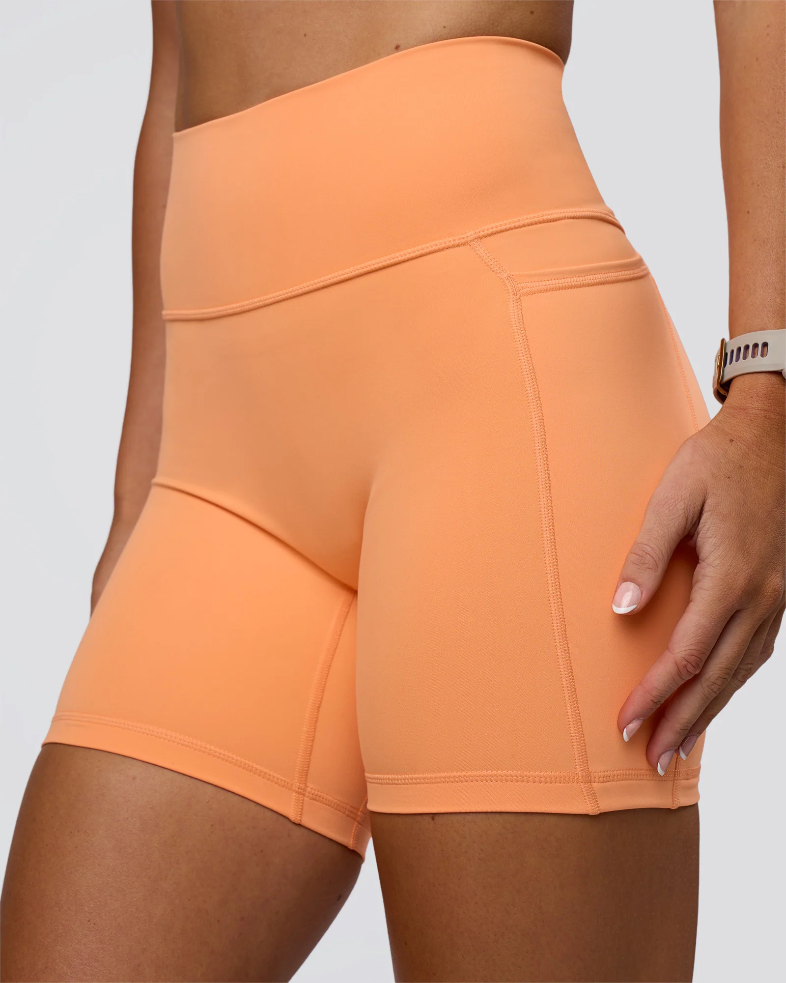 Fusion Ultra High-Rise 6" Short Pockets - Cantaloupe