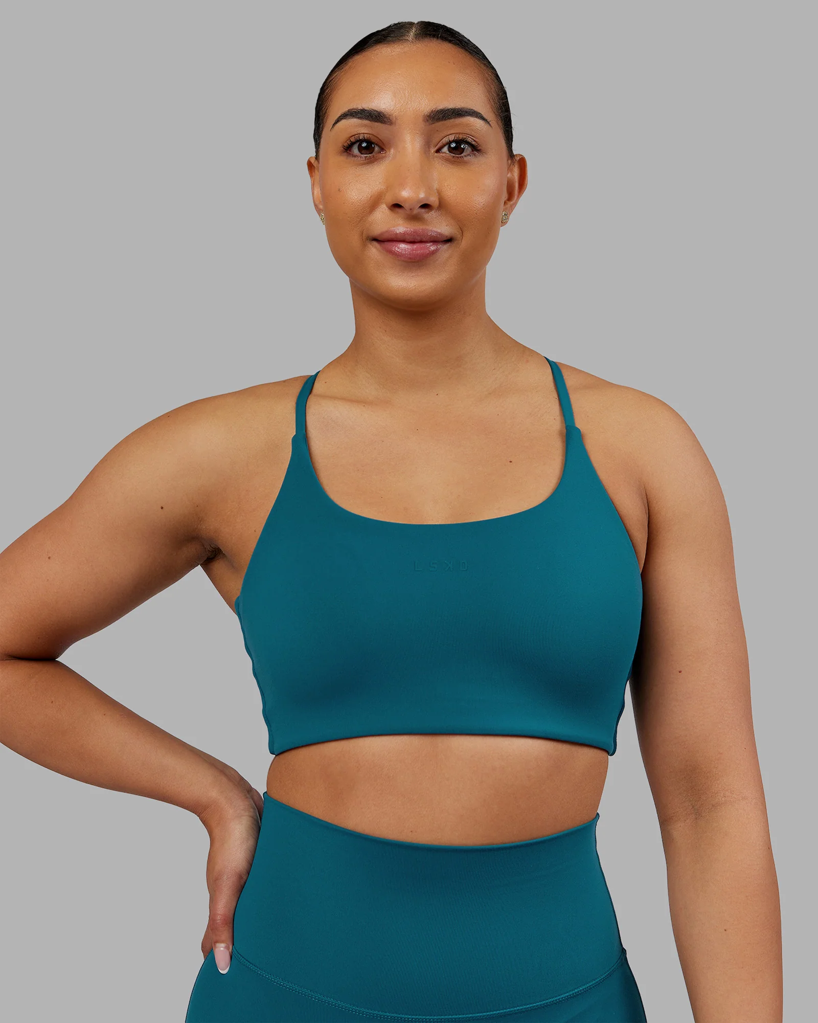 Twist Sports Bra - Blue Coral