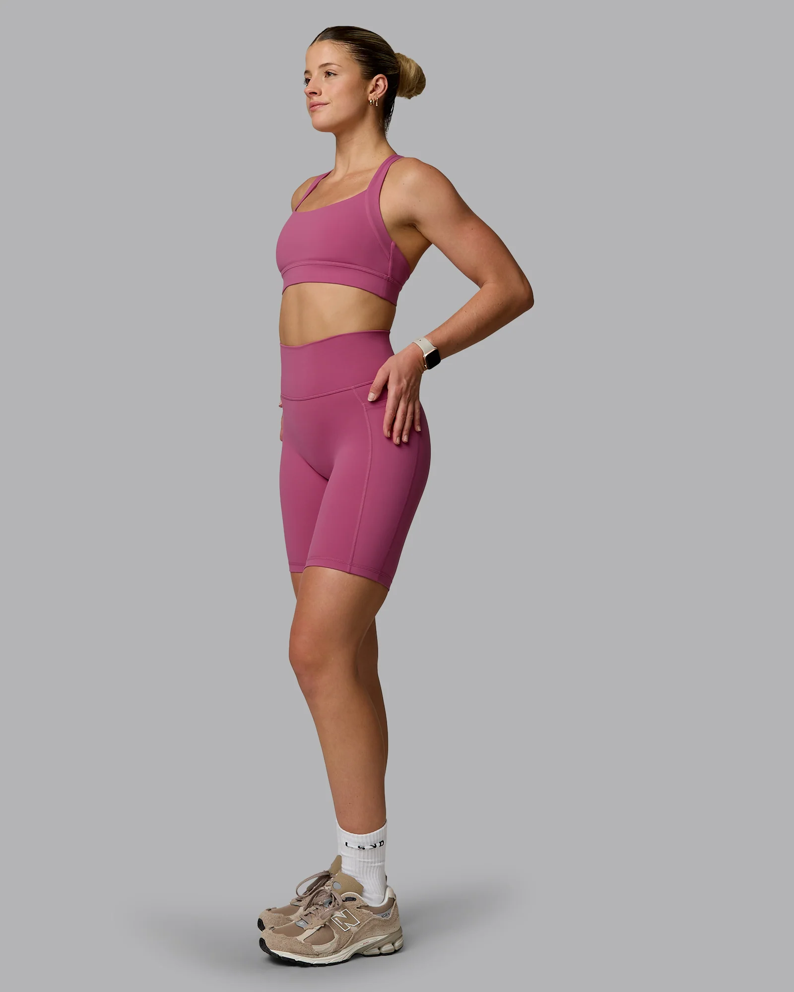 Fusion Ultra High-Rise 9" Short Pockets - Mauve Haze