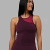 7064-motion-mesh-shelf-bra-tank-cherry-lacquer-plum-berry-1.webp Motion Mesh Shelf Bra Tank - Cherry Lacquer/Plum Berry