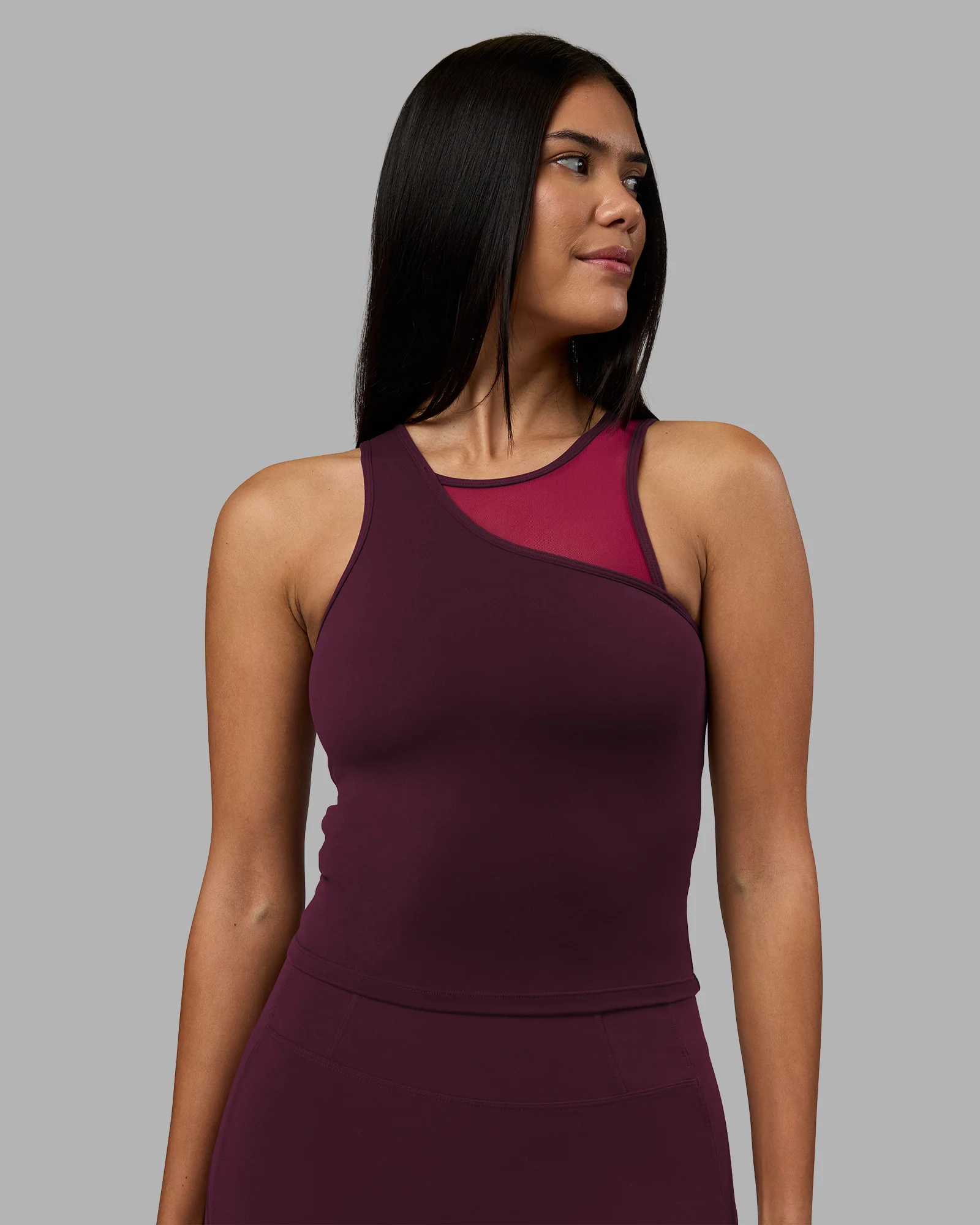 7064-motion-mesh-shelf-bra-tank-cherry-lacquer-plum-berry-1.webp Motion Mesh Shelf Bra Tank - Cherry Lacquer/Plum Berry