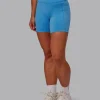 Fusion Ultra High-Rise 6" Short Pockets - Azure Blue