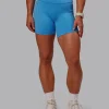 Fusion Ultra High-Rise 6" Short Pockets - Azure Blue