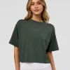 Go-To FLXCotton Skimmer Tee - Carbon Green-Carbon Green