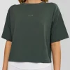 Go-To FLXCotton Skimmer Tee - Carbon Green-Carbon Green