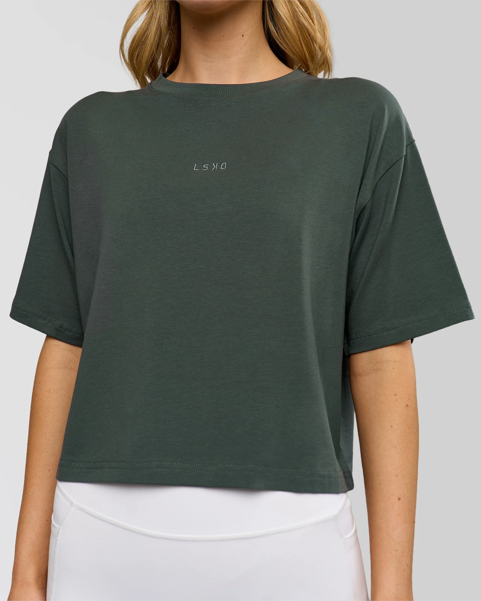 Go-To FLXCotton Skimmer Tee - Carbon Green-Carbon Green