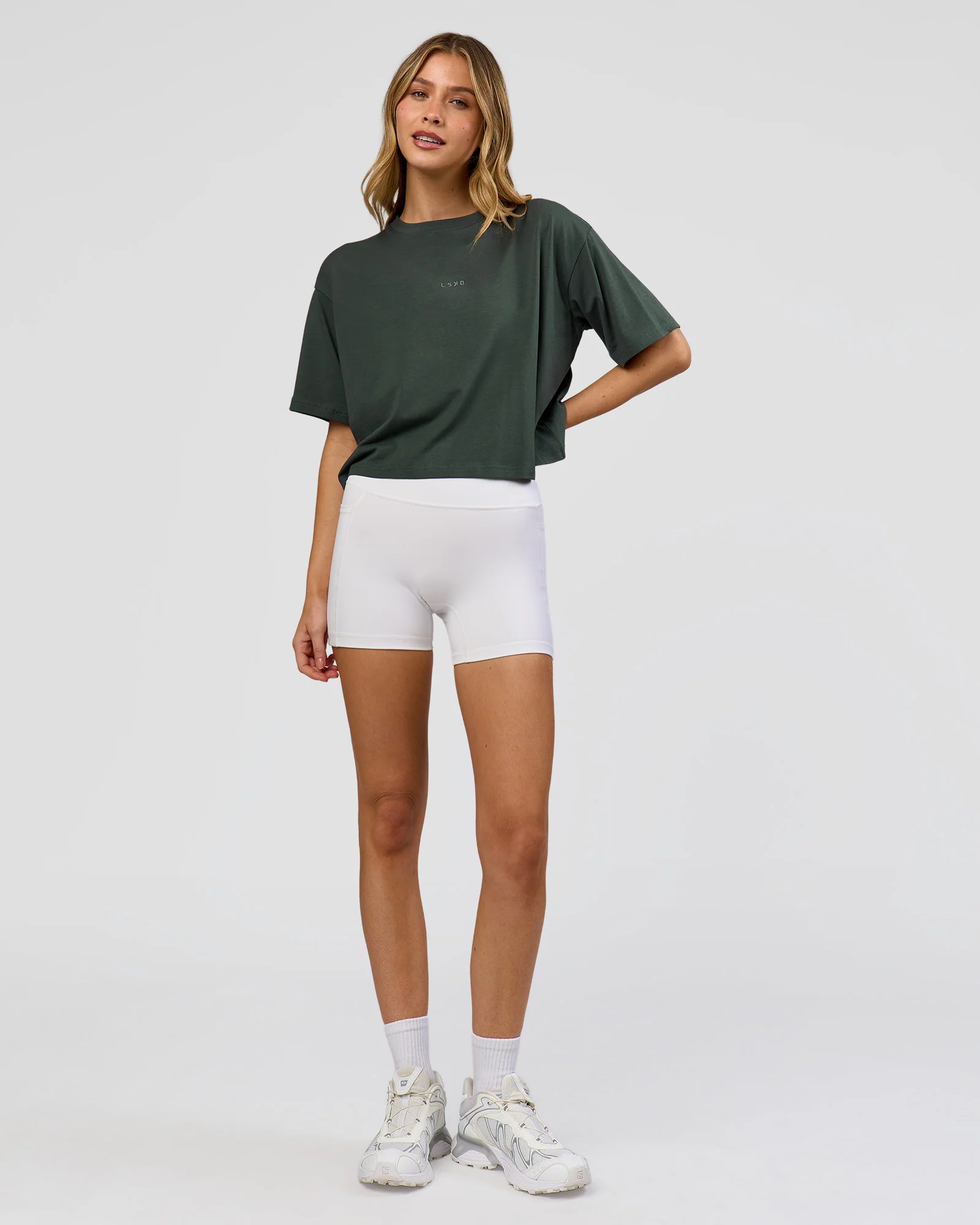 Go-To FLXCotton Skimmer Tee - Carbon Green-Carbon Green