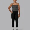 Flame Ribbed Tank - Dark Storm